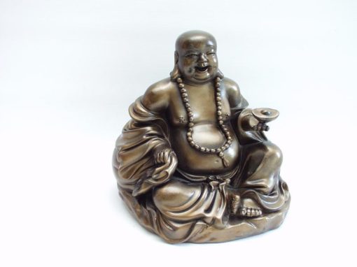 Boeddha bronskleur zittend 15cmH