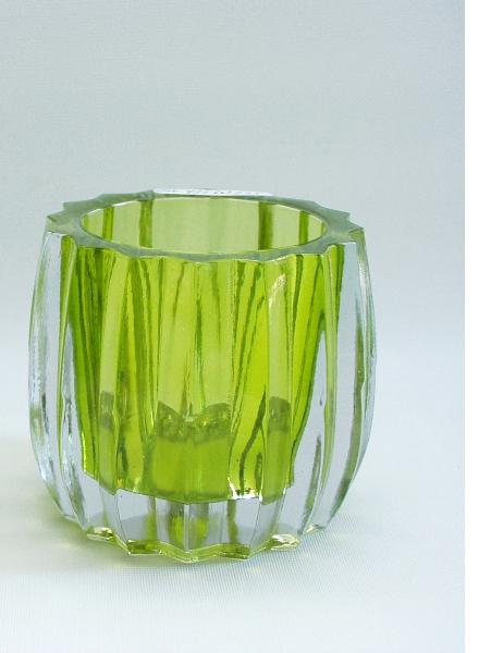 Sfeerlicht glas Star groot groen 8.5cmH