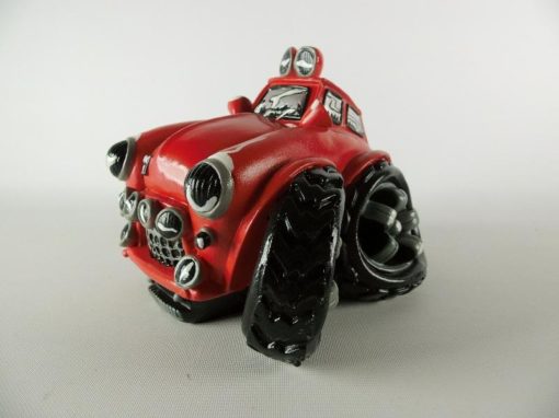 Spaarpot auto custom rood 16cmLx12cmH