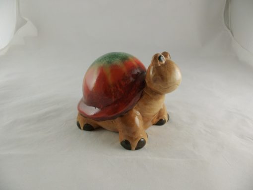 Schildpad Keramiek rood/groen 17cmLx13cmH