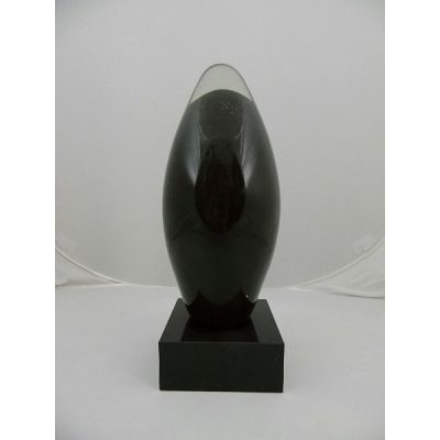 Urn glas zwart 32cmH