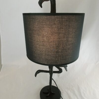 Tafellamp met vogel zwart 65cmH