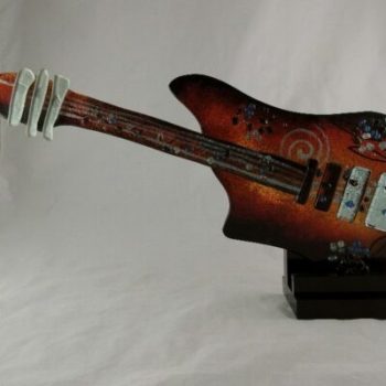 Sculptuur glas gitaar electric 55cmLx23cmH