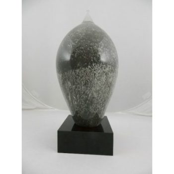Urn glas grijs 32cmH