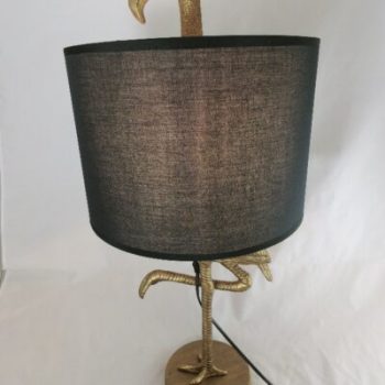 Tafellamp met vogel goud 65cmH