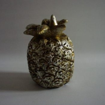 Ananas keramiek antiek zilver 16cmH