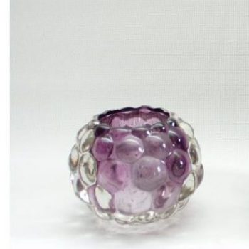 Sfeerlicht glas violet rond 7cmH