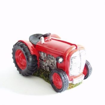 Spaarpot tractor rood 16.5x12x10cmH